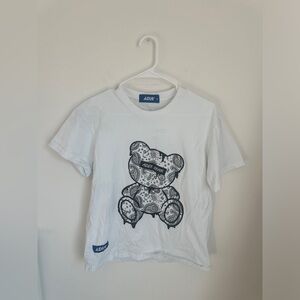 ADER ERROR white Cotton T-Shirt RARE Bear Print 100% M